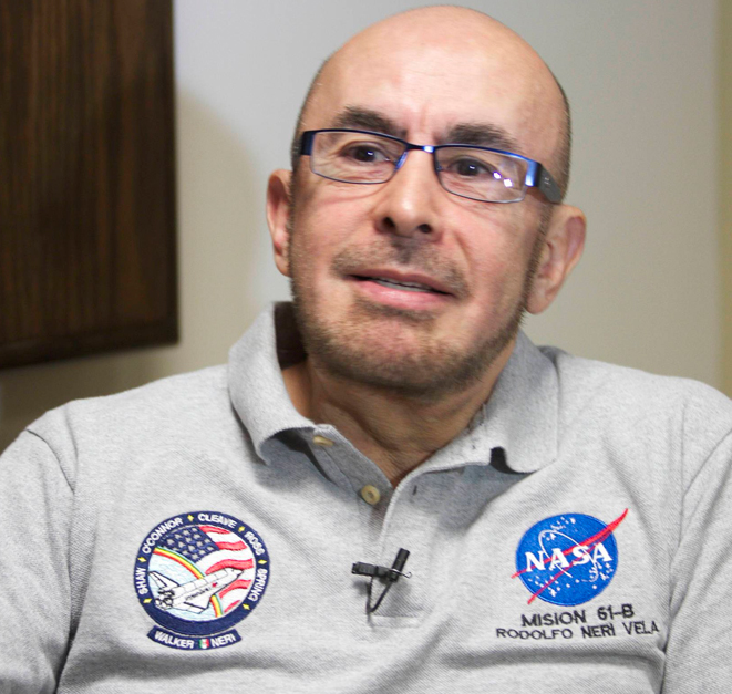 Dr Rodolfo Neri Vela Astronauta Conferencista Academico inspiración y motivación para varias generaciones. Primer astronauta Mexicano